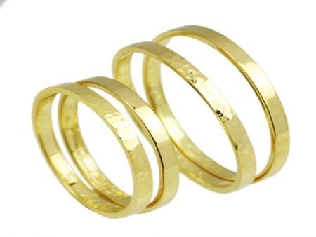 Obrączki ślubne z żółtego złota płaskie 4mm Remember R038