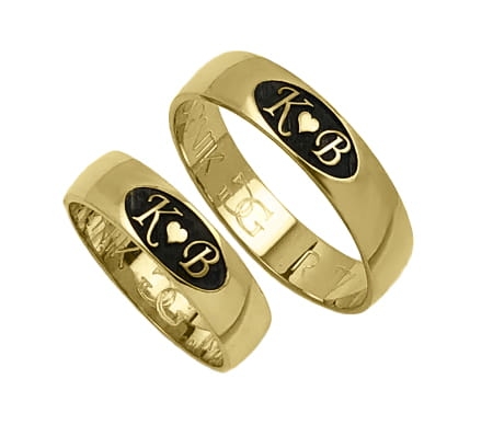 Obrączki ślubne z żółtego złota półokrągłe 5mm Remember R017