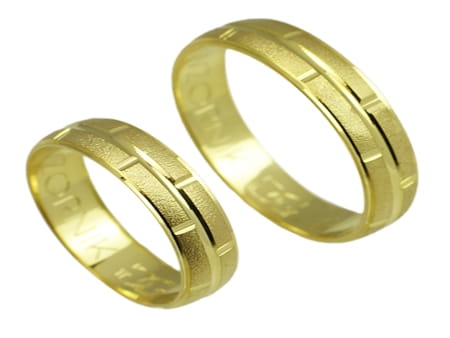 Obrączki ślubne z żółtego złota półokrągłe 5mm Remember R047