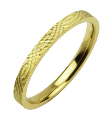 Obrączka modułowa z żółtego złota płaska 2mm Modular M004-2mm