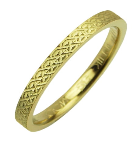 Obrączka modułowa z żółtego złota płaska 2mm Modular M007-2mm