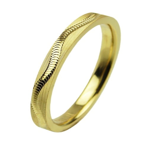 Obrączka modułowa z żółtego złota płaska 2mm Modular M019-2mm