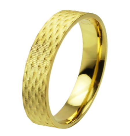 Obrączka modułowa z żółtego złota płaska 4mm Modular M003-4mm