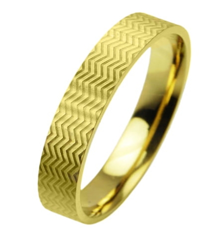 Przejdź do produktu Obrączka modułowa z żółtego złota płaska 4mm Modular