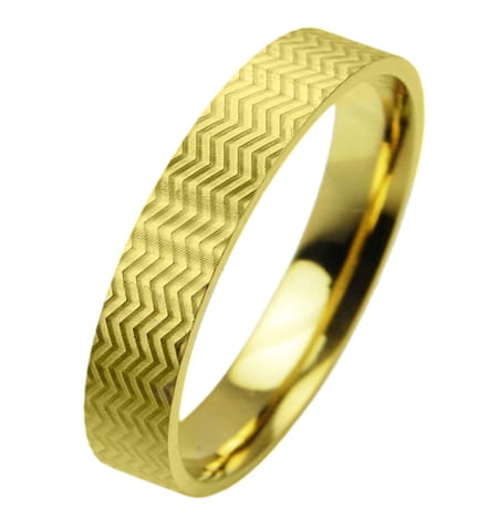 Obrączka modułowa z żółtego złota płaska 4mm Modular M005-4mm