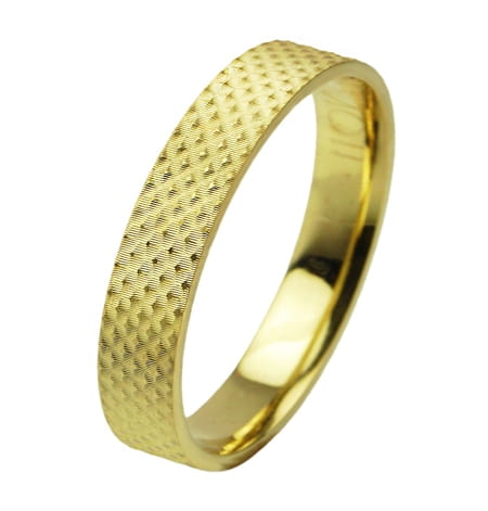 Obrączka modułowa z żółtego złota płaska 4mm Modular M011-4mm