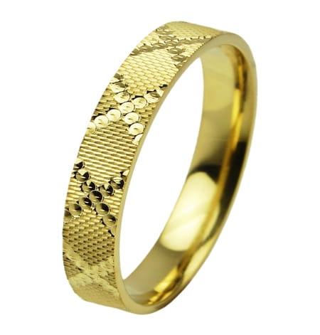 Obrączka modułowa z żółtego złota płaska 4mm Modular M017-4mm