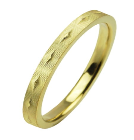 Obrączka modułowa z żółtego złota płaska 2mm Modular M015-2mm