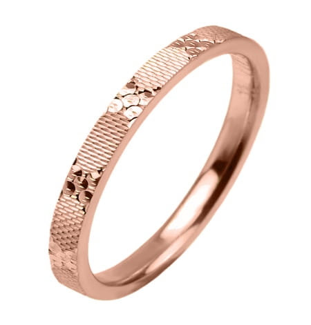 Obrączka modułowa z różowego złota płaska 2mm Modular M017-2mm-r
