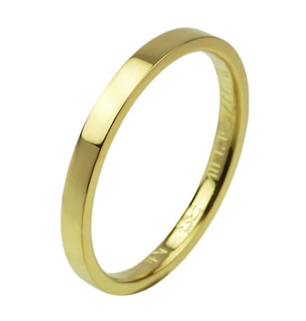 Przejdź do produktu Obrączka modułowa z żółtego złota płaska 2mm Modular