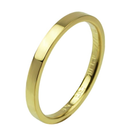 Obrączka modułowa z żółtego złota płaska 2mm Modular M027