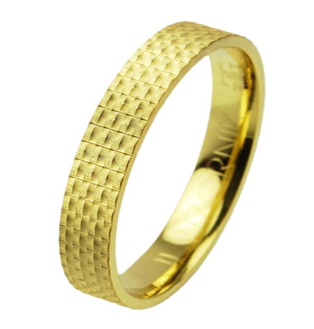 Obrączka modułowa z żółtego złota płaska 4mm Modular M002-4mm