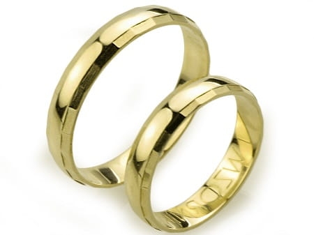 Obrączki ślubne z żółtego złota półokrągłe 4mm Always A009