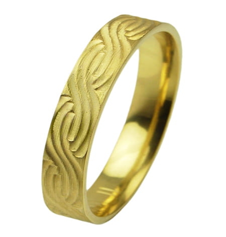 Obrączka modułowa z żółtego złota płaska 4mm Modular M004-4mm