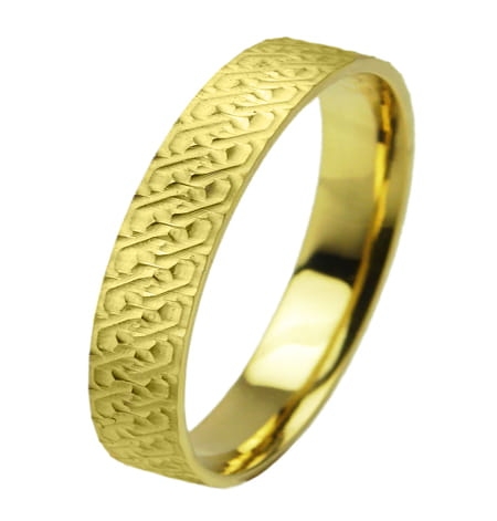 Obrączka modułowa z żółtego złota płaska 4mm Modular M007-4mm