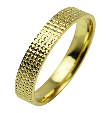 Obrączka modułowa z żółtego złota płaska 4mm Modular M009-4mm