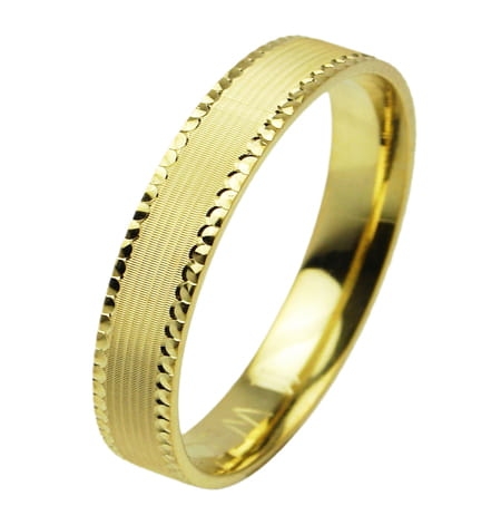 Obrączka modułowa z żółtego złota płaska 4mm Modular M012-4mm