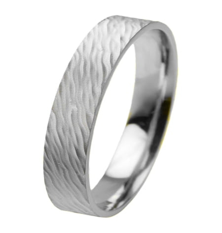 Obrączka modułowa z białego złota płaska 4mm Modular M014-4mm-b