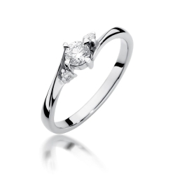 Pierścionek zaręczynowy z białego złota z diamentami 0,28ct Fire Of Love BW-346-0,28ct-b