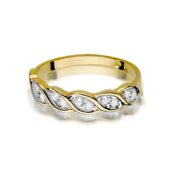 Pierścionek zaręczynowy z żółtego złota z diamentami 0,20ct Fire Of Love BW-349