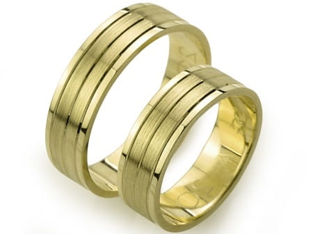 Obrączki ślubne z żółtego złota płaskie 6mm Always  A020