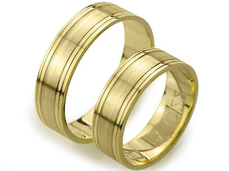 Obrączki ślubne z żółtego złota płaskie 6mm Always A022