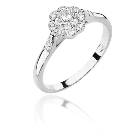 Przejdź do produktu Pierścionek zaręczynowy z białego złota z diamentami 0,28ct Fire Of Love