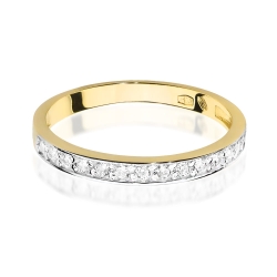 Pierścionek zaręczynowy z żółtego złota z diamentami 0,20ct Fire Of Love BW-446