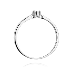 Pierścionek zaręczynowy z białego złota z diamentem 0,01ct Fire Of Love BW-461-0,01ct-b