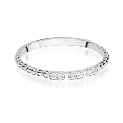 Pierścionek zaręczynowy z białego złota z diamentami 0,03ct Fire Of Love BW-479-b
