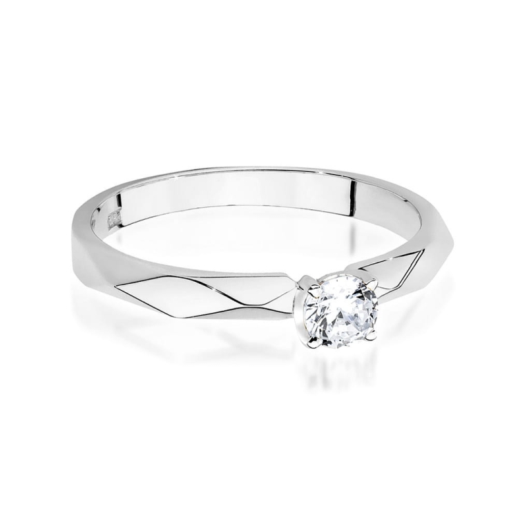 Pierścionek zaręczynowy z białego złota z diamentem 0,20ct Fire Of Love BW-484-0,20ct-b