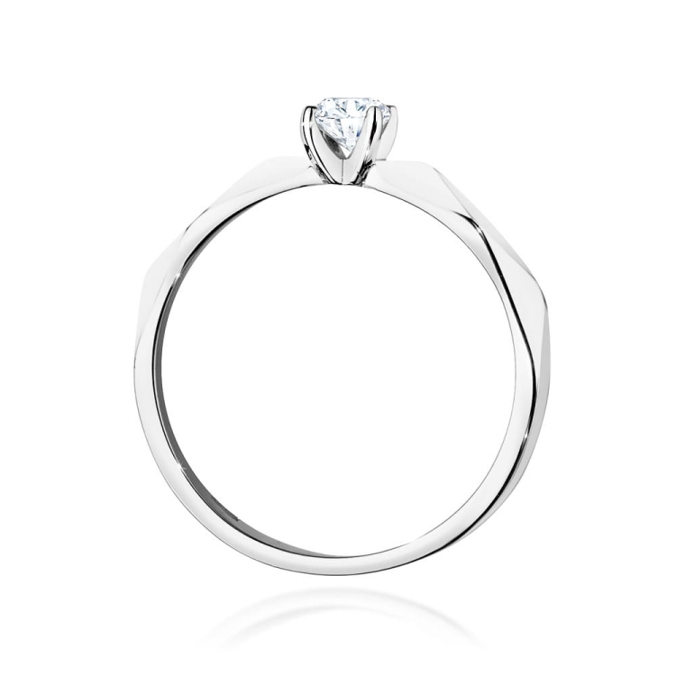 Pierścionek zaręczynowy z białego złota z diamentem 0,20ct Fire Of Love BW-484-0,20ct-b