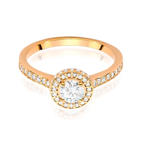 Przejdź do produktu Pierścionek zaręczynowy z różowego złota z diamentami 0,76ct Fire Of Love