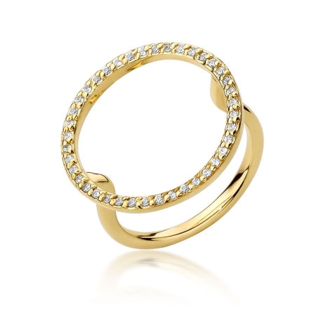 Przejdź do produktu Pierścionek zaręczynowy z żółtego złota z diamentami 0,20ct Fire Of Love 