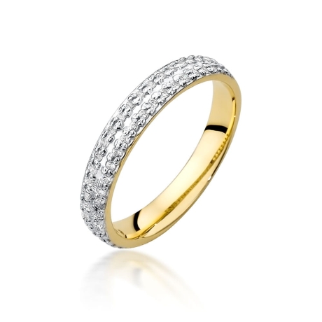 Przejdź do produktu Pierścionek zaręczynowy z żółtego złota z diamentami 0,23ct Fire Of Love 