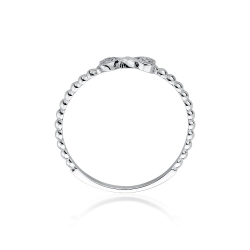 Pierścionek zaręczynowy z białego złota z diamentami 0,03ct Fire Of Love BW-523-b
