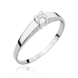 Pierścionek zaręczynowy z białego złota z diamentem 0,20ct Fire Of Love BW-524-0,20ct-b