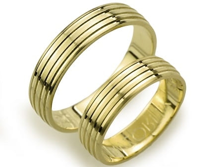 Przejdź do produktu Obrączki ślubne z żółtego złota półokrągłe 5mm Always