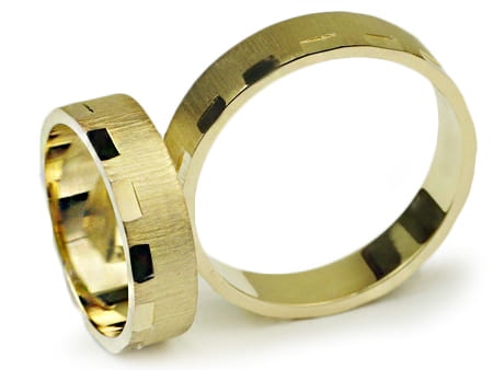 Obrączki ślubne z żółtego złota płaskie 5mm Infinity I016