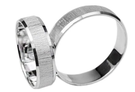 Srebrne obrączki ślubne półokrągłe 5mm Silvery Sv003