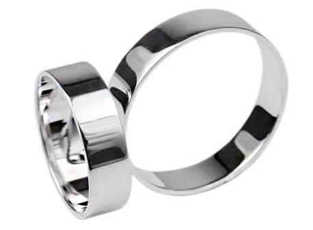 Srebrne obrączki ślubne klasyczne płaskie 5mm Silvery Sv011