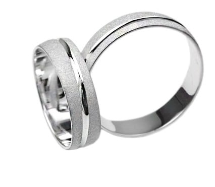 Srebrne obrączki ślubne półokrągłe 6mm Silvery Sv013