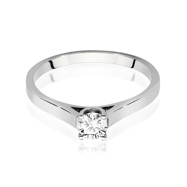 Pierścionek zaręczynowy z białego złota z diamentem 0,40ct Fire Of Love GW-526-0,40ct-b