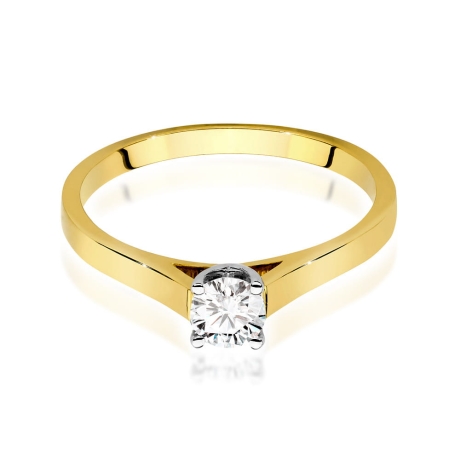 Przejdź do produktu Pierścionek zaręczynowy z żółtego złota z diamentem 0,50ct Fire Of Love 