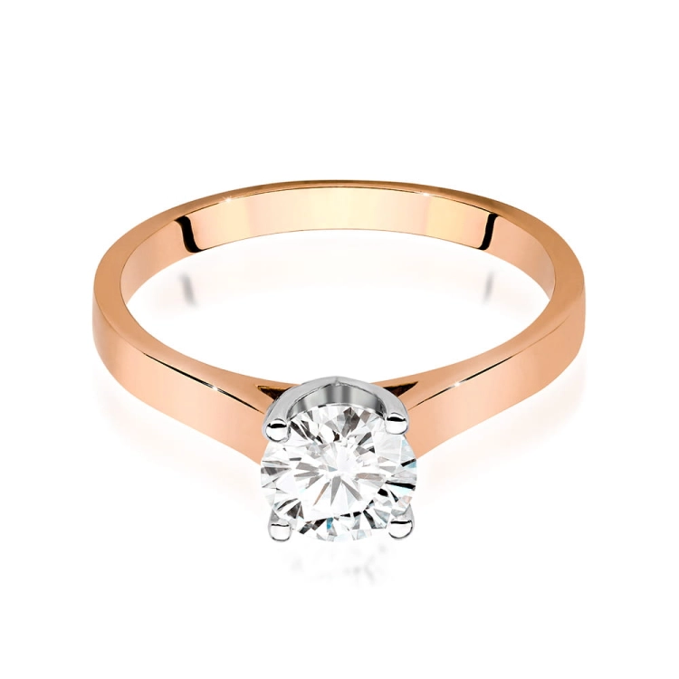 Pierścionek zaręczynowy z różowego złota z diamentem 0,70ct Fire Of Love GW-526-0,70ct-r