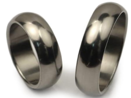 Obrączki ślubne z tytanu półokrągłe 6mm Tytanowe T016