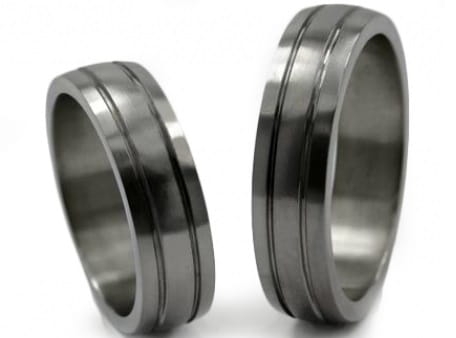Obrączki ślubne z tytanu półokrągłe 6mm Tytanowe T021
