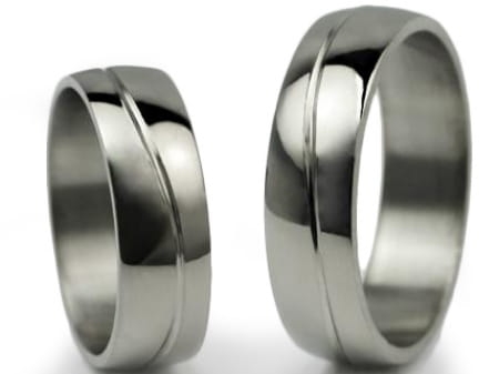 Obrączki ślubne z tytanu półokrągłe 6mm Tytanowe T033