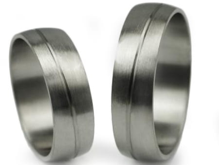 Obrączki ślubne z tytanu półokrągłe 6mm Tytanowe T036