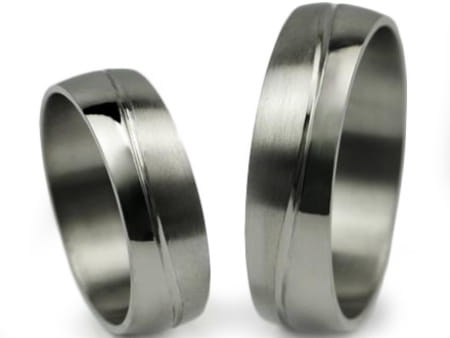Obrączki ślubne z tytanu półokrągłe 6mm Tytanowe T037
